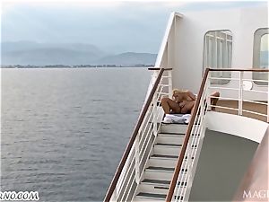 rectal porno with the captain and his assistant on a luxury yacht