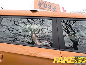 fake Driving school new driver gets a crash course